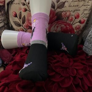Hello Kitty Black and Purple Socks